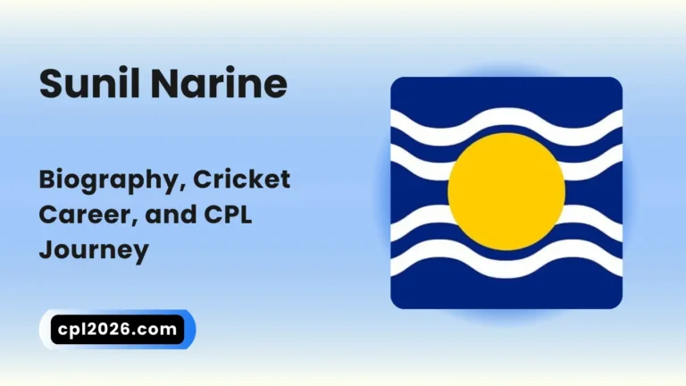 Sunil Narine: Biography, Cricket Career, and CPL Journey