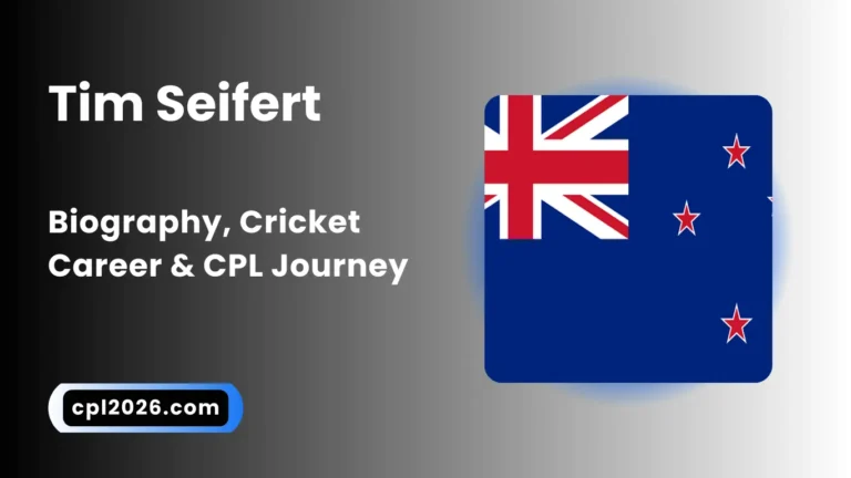 Tim Seifert: Bio, Cricket Career & CPL Career Highlights